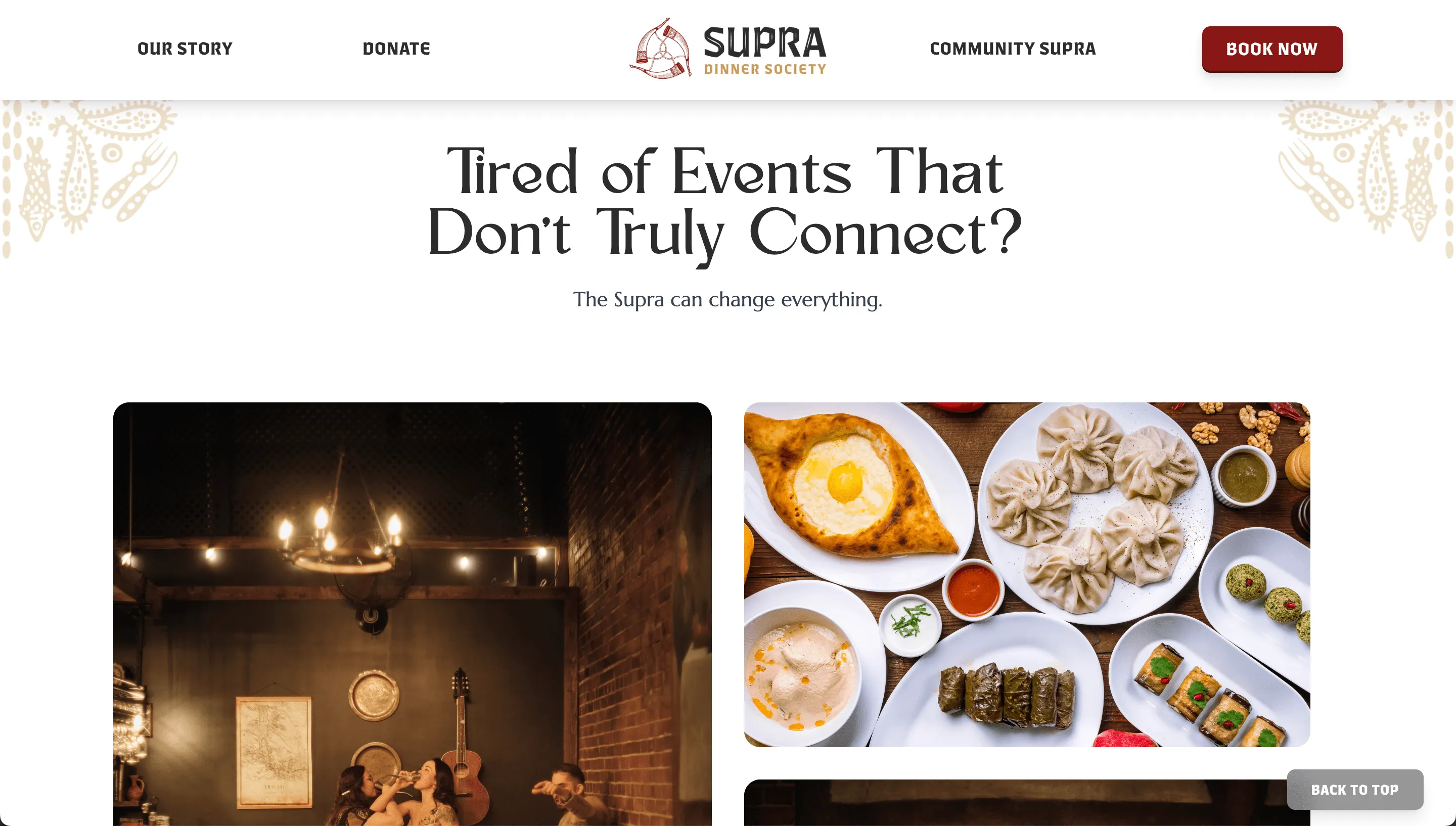 Supra Dinner Society Website 2