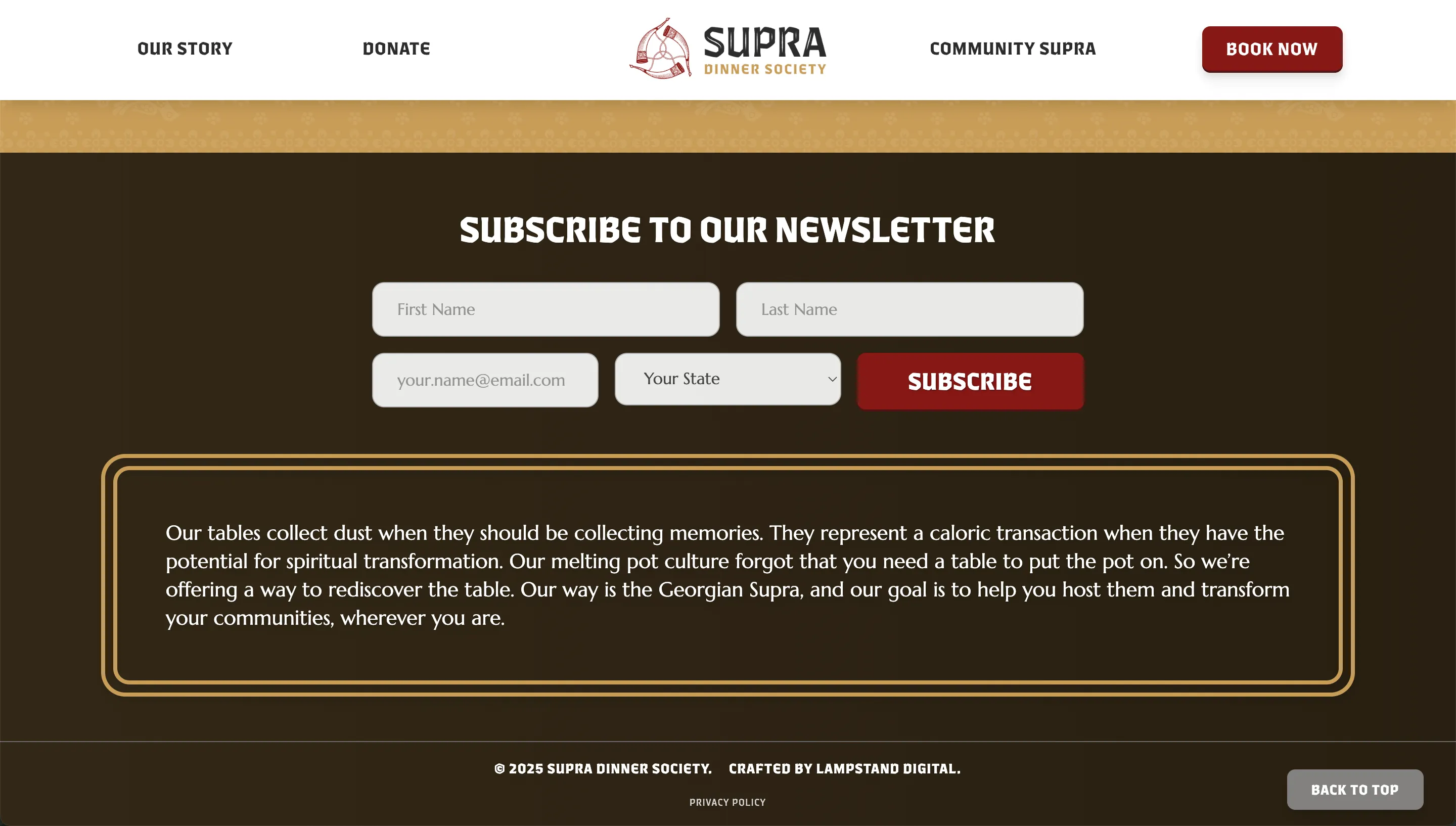 Supra Dinner Society Website 5
